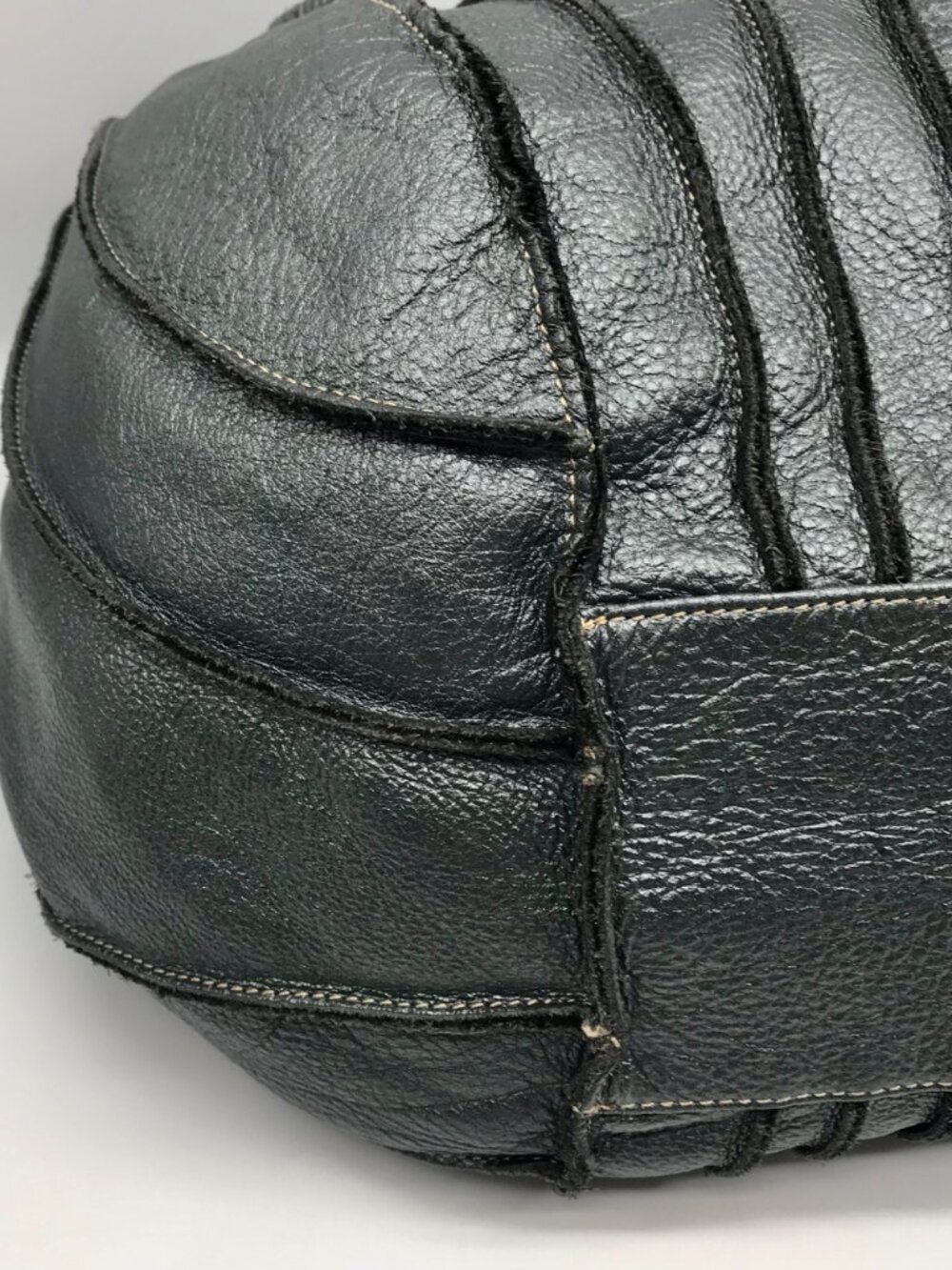 Aqua Madonna Gray Leather  Hobo Bag - Picture 8 of 11
